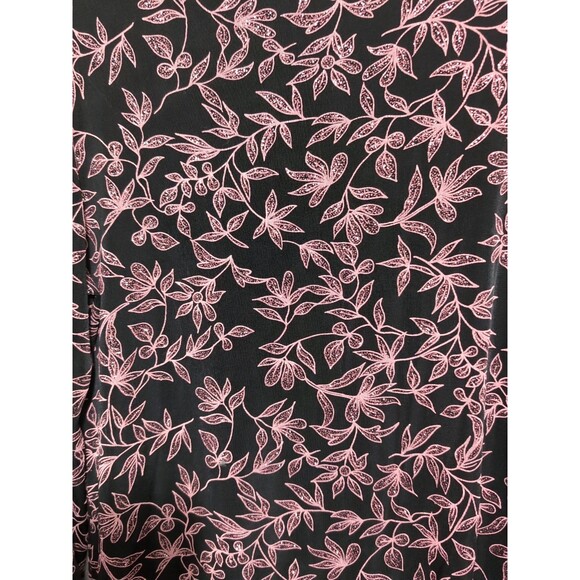 Connected Apparel Black Metallic Pink Sparkle Liquid Knit Top Size XL Festive - Picture 11 of 13